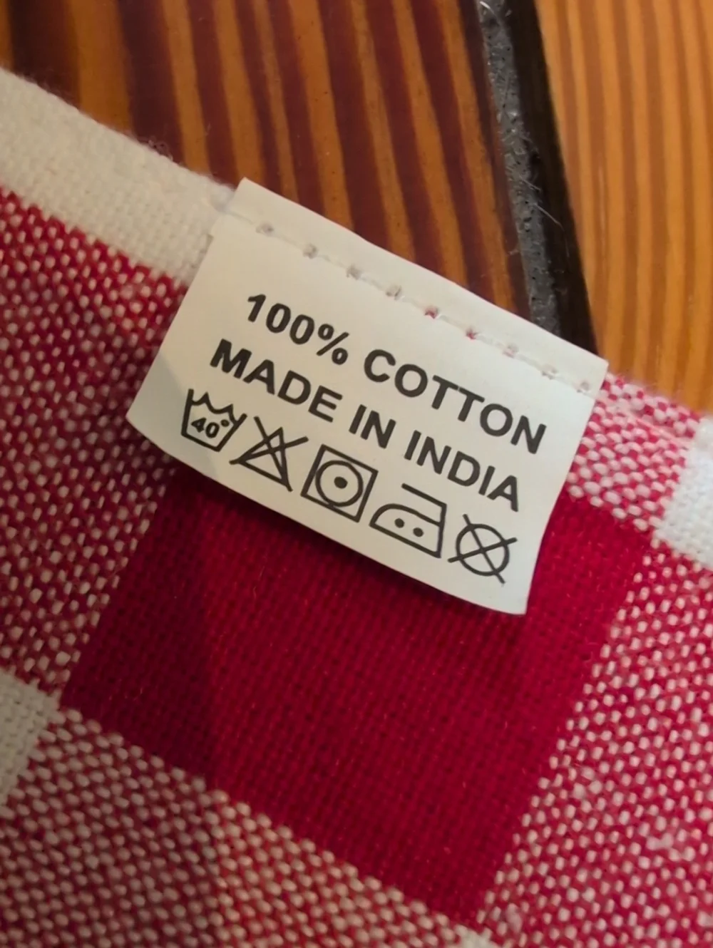 Red Buffalo Check Cotton Placemats Set of 4 Made In India Cottagecore Americana